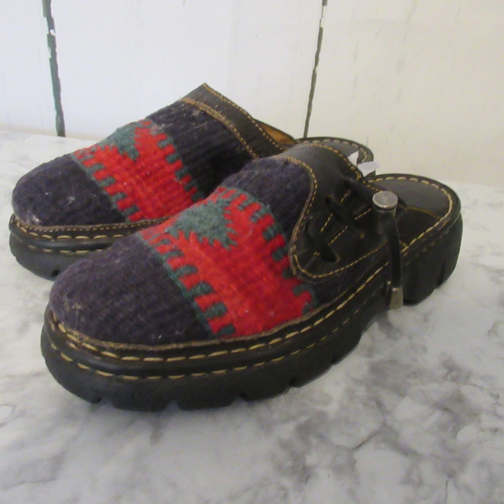 Double H Boot Shoes 5.5 35.5 Western Southwestern Blanket Slip On Clogs Mules